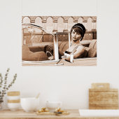 Vintage Vrouw Poster (Keuken)