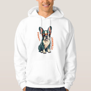 Vintage Walk Ik Zal Er Over Nadenken Franse Bulldo Hoodie
