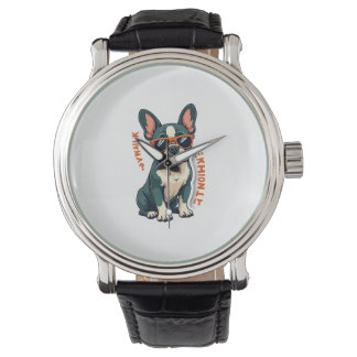 Vintage Walk Ik Zal Er Over Nadenken Franse Bulldo Horloge