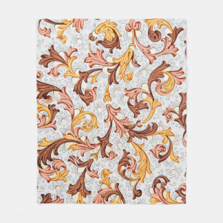 Vintage Wallpaper - Floral Pattern from 18th Centu Fleece Deken