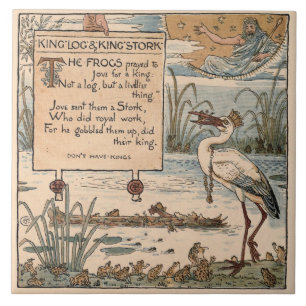 Vintage Walter Crane: Koningslogboeken en koningso Tegeltje