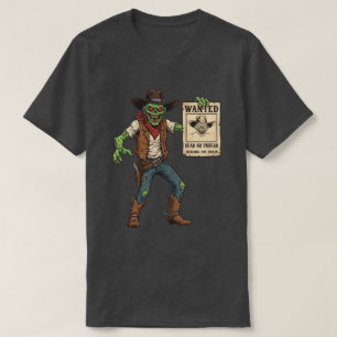 Vintage Wanted Zombie Horror retro T-shirt