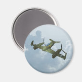 Vintage Warbird Vlucht Militaire Vliegkunst Magneet (Voorkant / Achterkant)