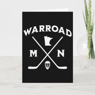 Vintage Warroad Minnesota ijshockey Kaart