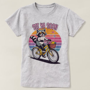 Vintage Wasbeer Fietstochten Tot Ziens Retro Zonso T-shirt