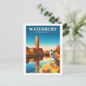 Vintage Waterbury Connecticut Briefkaart (Staand voorkant)