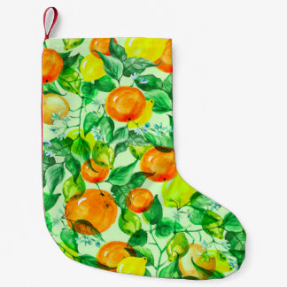  Vintage watercolor pattern - Lemon branch with fl Kleine Kerstsok