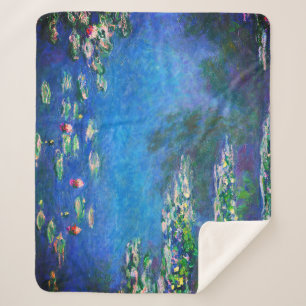Vintage Waterlelies door Claude Monet Sherpa Deken