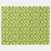 Vintage Waterlilies Fleece Deken (Voorkant (Horizontaal))