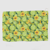 Vintage Waterlilies Golfhanddoek (Horizontaal)