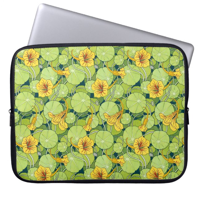 Vintage Waterlilies Laptop Sleeve (Voorkant)