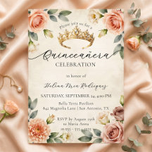 Vintage Waterverf Bloemenkroon Gouden Kroon Quince