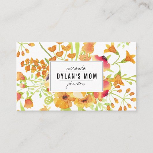 vintage waterverf contactkaartje (Voorkant)