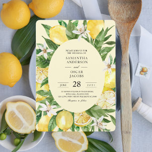 Vintage Waterverf Gele Lemons Lijst Kaart