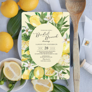 Vintage Waterverf Gele Lemons Lijst Kaart
