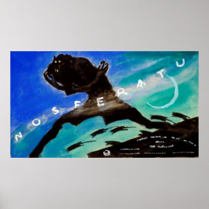Vintage Waterverf Nosferatu Poster