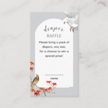 Vintage Waterverf Vogeltje Op Weg Baby Shower