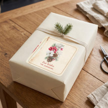 Vintage Waterverf Witte Magnolia Dennenappel Winte