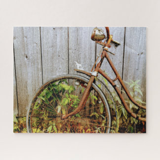 Vintage Weathered Bicycle Rustic Illustration Art Legpuzzel