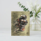 Vintage Weathered Clydesdale Briefkaart (Staand voorkant)