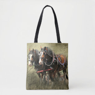 Vintage Weathered Clydesdale Briefkaart Draagtas