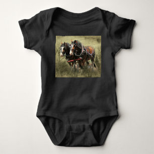 Vintage Weathered Clydesdale Briefkaart Romper
