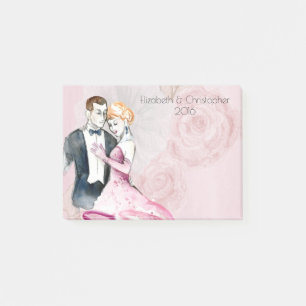 Vintage Weddenschap Paars met roze roze roze geper Post-it® Notes