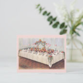 Vintage Wedding Banquet Table Briefkaart (Staand voorkant)