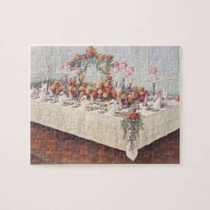 Vintage Wedding Banquet Table Legpuzzel