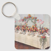 Vintage Wedding Banquet Table Sleutelhanger (Voorkant)