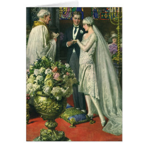 Vintage Wedding, Bride en Groom met Menorah