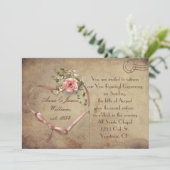 Vintage Wedding Briefkaart (Staand voorkant)