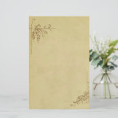 Vintage Wedding Briefpapier (Staand voorkant)
