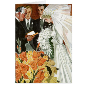 Vintage Wedding Ceremonie met Bride en Groom