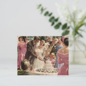 Vintage Wedding Ceremony Briefkaart (Staand voorkant)