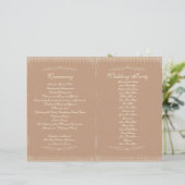 Vintage Wedding Ceremony Program (Staand voorkant)