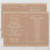 Vintage Wedding Ceremony Program (Voorkant / Achterkant)