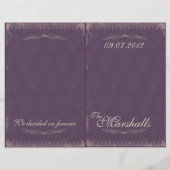 Vintage Wedding Ceremony Program (Achterkant)