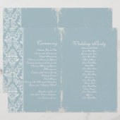 Vintage Wedding Ceremony Program (Voorkant / Achterkant)