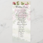 Vintage Wedding Ceremony Program Programma (Achterkant)