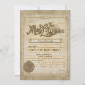 Vintage Wedding Certificate Kaart (Voorkant)