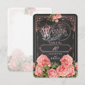 Vintage Wedding Chalkboard - Place Card Kaart (Voorkant / Achterkant)