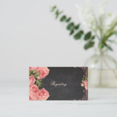 Vintage Wedding Chalkboard - Registry Kaart (Staand voorkant)