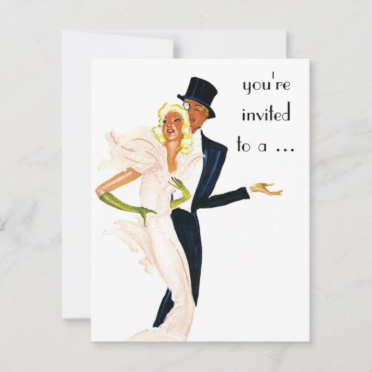 Vintage Wedding Engagement Party Invitation (Devant)