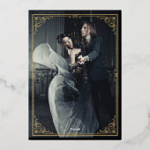 Vintage Wedding Folie Folie Uitnodiging (Achterkant)