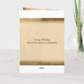 Vintage Wedding Gefeliciteerd Kaart (Achterkant)