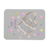 Vintage Wedding, gepersonaliseerd Magneet (Horizontaal)