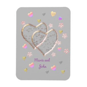 Vintage Wedding, gepersonaliseerd Magneet