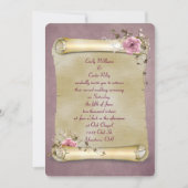 Vintage Wedding Gold Scroll Kaart (Voorkant)