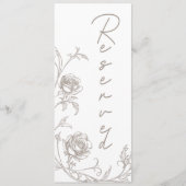 Vintage Wedding Guest Reserved Seating Card Menu (Voorkant)